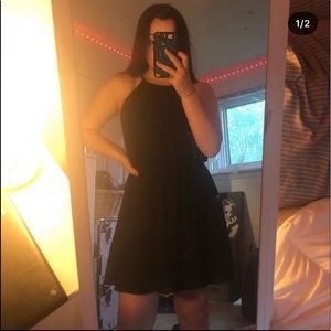 black halter winsdor dress